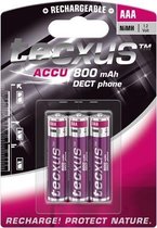 Tecxus AAA 800mAh NiMH 3-BL DECT Nikkel Metaal Hydride 800mAh 1.2V oplaadbare batterij/accu