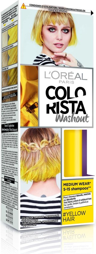 L'Oréal Paris Colorista Yellow Washout 1-2 semaines coloration cheveux  Oranje | bol.