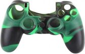 Protector Siliconen Skin PS4 Controller Silicone Hoes Playstation 4 Zwart / Groen