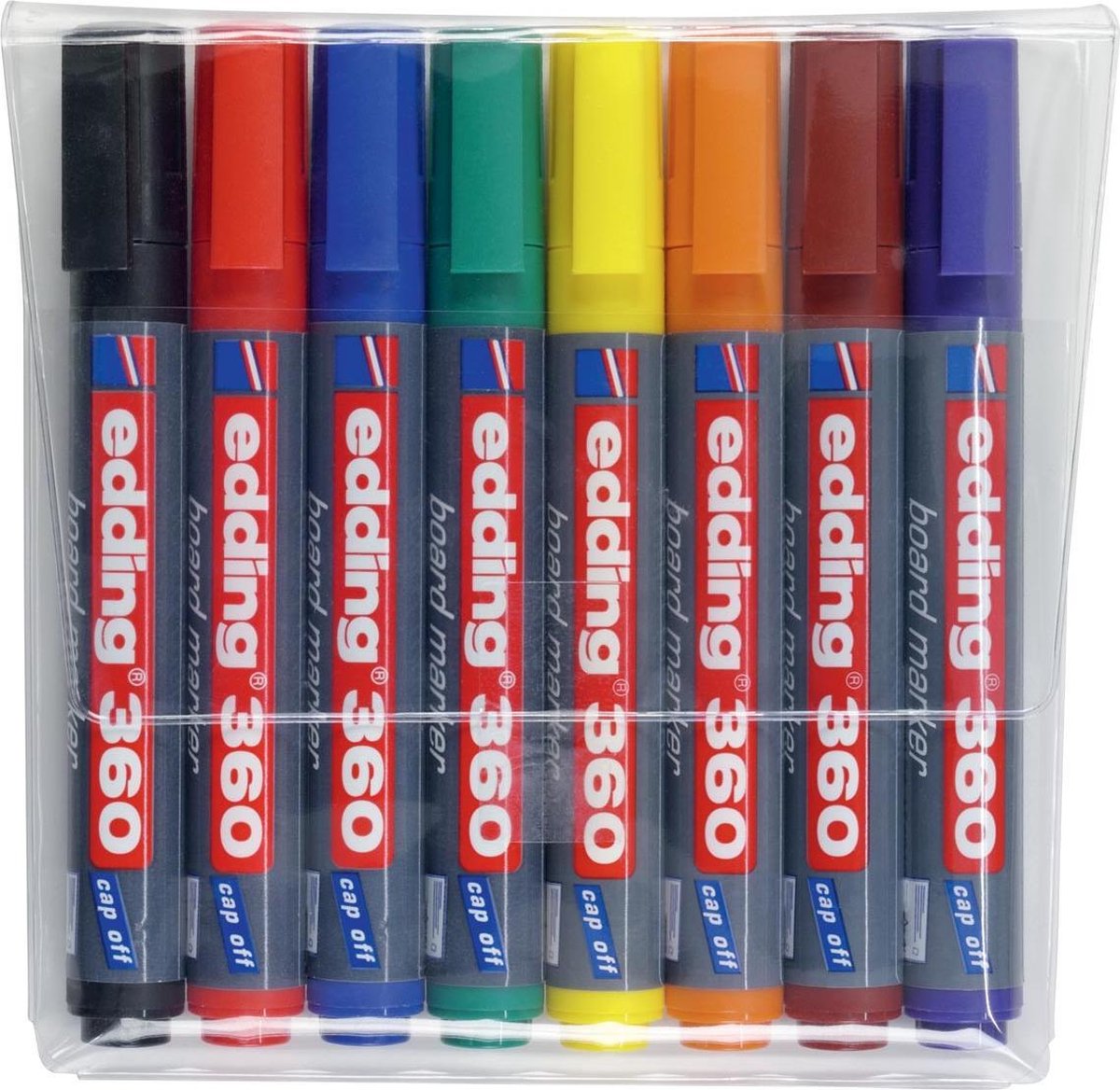 edding 360 Whiteboard Markers - 8 gekleurde whiteboard stiften - Ronde punt van 1,5-3 mm - edding