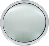 Quiges - Munthouder Munt 33mm RVS Beige Cat's Eye Zilverkleurig - EPR119