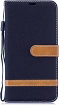 Huawei Y7 (2019) Hoesje - Denim Book Case - Zwart