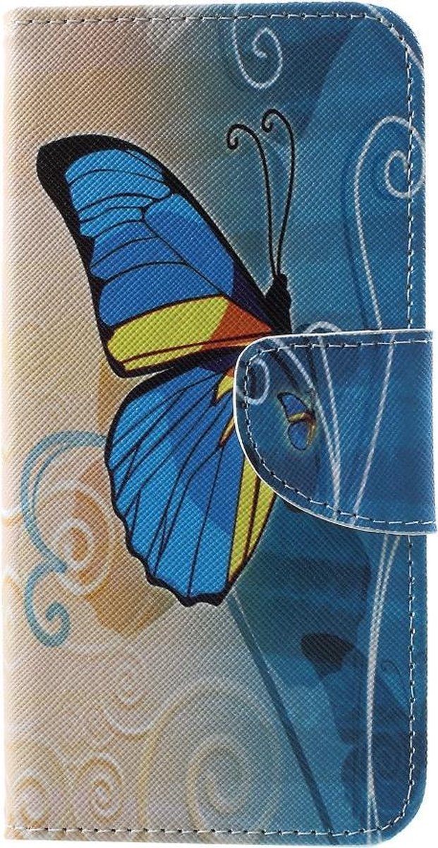 Book Case - Geschikt voor Samsung Galaxy S10 Plus Hoesje - Blauwe Vlinder