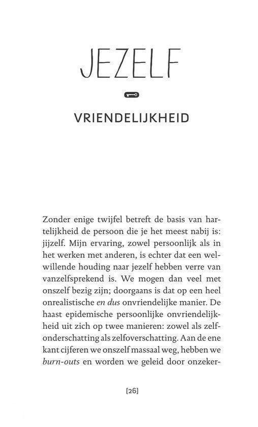 Tekstpagina met kop 'JEZELF - VRIENDELIJKHEID'.