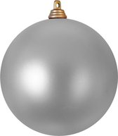 Kerstbal 15 cm zilver mat per stuk