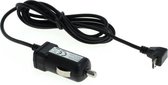 USB Micro B autolader met vaste kabel en haakse connector (naar beneden) - 1A / zwart - 1 meter