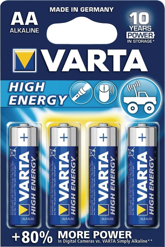 Varta 4906/4b Batterij Alkaline AAA/lR6 1.5 V 20x4 Stuks | bol.com