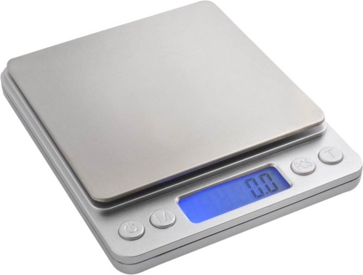 NiceGoodz Precisie Weegschaal - Digitale Keukenweegschaal - Max 1 gram - tot 2kg nauwkeurig - NiceGoodz