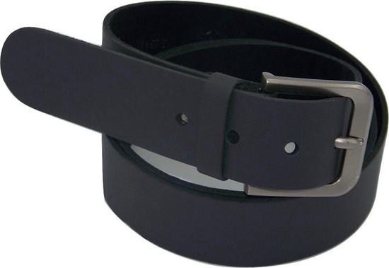 Ceinture 100% cuir 4 cm Large Ceinture unisexe Extra longue Grijs 130 cm