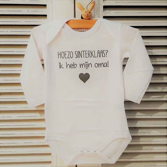 Romper Sinterklaas - Wit - Maat 74/80 Baby Tekst kleding babypakje cadeau  kraamcadeau... | bol