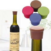 Siliconen Wijnstoppers - Wijndoppen - 4 Kleuren - Set 4 Stuks - Herbruikbaar – Vacuum