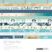 Scrapbook papier - Kaisercraft paper pad 16,5x16,5cm Summer splash - 1 stuk