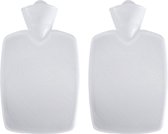 2x Kunststof kruiken wit met een inhoud van 1,8 liter - Warmwaterkruiken