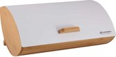 Edënbërg White Line - Boîte à pain de luxe - Récipient pour aliments frais - Bambou / acier inoxydable
