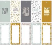 cadeaulabels With Love label 9 x 4 cm 10 stuks