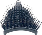 Bestseller hairbrush soft touch - beschermt haar - haarborstel - Antiklit - Pijnloos - voor nat en droog haar - met zwijnenhaar - ULTIEME kam ervaring - kleur Zwart