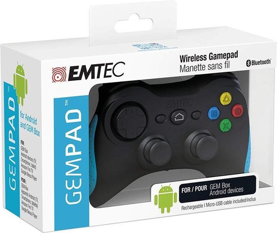 EMTEC Wireless Gamepad GEM Zwart voor Android bol