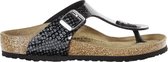 Birkenstock Gizeh Kids Slippers Magic Snake Black/Silver Regular-fit |  Zwart | Imitatieleer | Maat 30