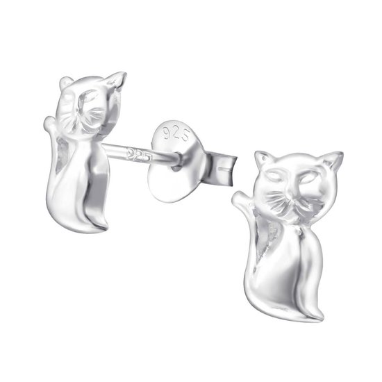 Kat Oorbellen Zoetwater Parel Oorbellen 925 Sterling Zilver Kat Oor Oorbellen voor Vrouwen Rose Goud Kleur, Sterling zilver