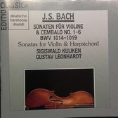 John Sebastian Bach: 6 Sonatas For Violin And Harpsichord