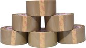 6 x rouleaux de ruban d' Ruban d'emballage | 66 mx 48 mm | Marron | Qualité solide | Pack économique