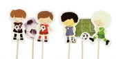 Voetballer  |24 stuks|cupcake - cupcake decoratie - cupcake versiering - cupcake toppers - taart decoratie - taartversiering