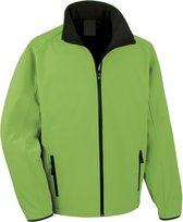 Senvi Sports Softshell Jas Unisex - Kleur Lime/Zwart- Maat 3XL