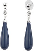 Traveller Oorbellen - Hangend - Kristallen - Blauw - Zilverkleurig - 157272
