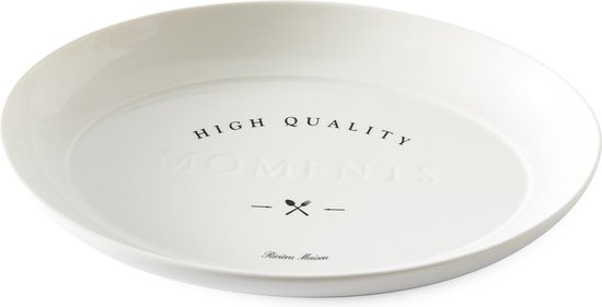 Rivièra Maison High Quality Moments Oval Plate - M - Serveerschaal -  Porselein - Wit | bol
