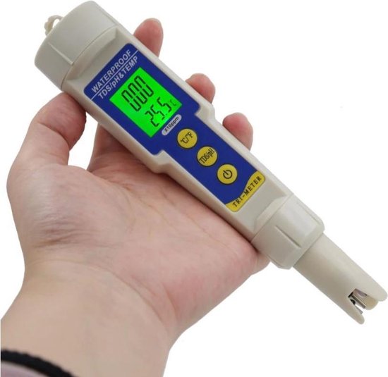 Testeur 3-en-1 TDS, testeur de pH, test de qualité d'eau de