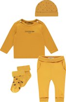 Noppies - Kledingset - 5delig - Broek Humpie - Shirt Hester - Mutsje Marlolein - 2paar sokjes - Honey Yellow - Maat 62