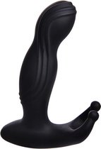 Eroticnoir - Prostaat stimulator - Anaal vibrator voor mannen - G-spot stimulator met open cockring - Prostaat massager - Zwart