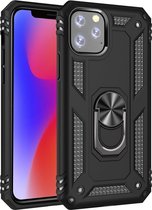 Ntech Apple iPhone 11 Pro Armor Ringhouder TPU - Zwart