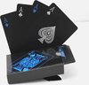 Afbeelding van het spelletje Luxe speelkaarten - Poker kaarten waterdicht - zwart en blauw