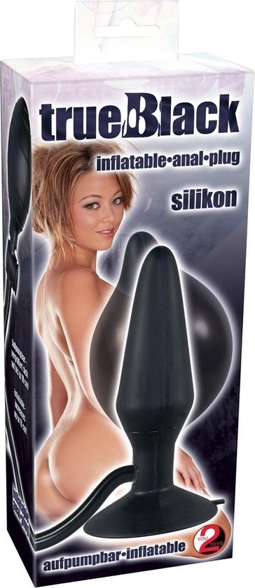 Opblaasbare Anaalplug True Black