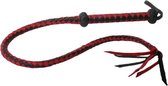 Premium Red and Black Leather Whip