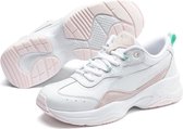 PUMA Cilia Lux Dames Sneakers - Puma White-Rosewater- Mist Green-Puma Silver - Maat 36