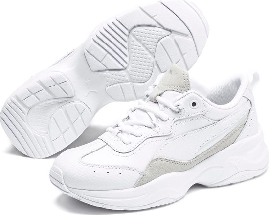 PUMA Cilia Lux Dames Sneakers - Puma White-Puma White-Puma Silver - Maat 41 PUMA Cilia Lux Dames Sneakers - Puma White-Puma White-Puma Silver - Maat 41