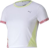 T-shirt de sport PUMA Last Lap Cropped SS pour femme - Puma White - Taille L