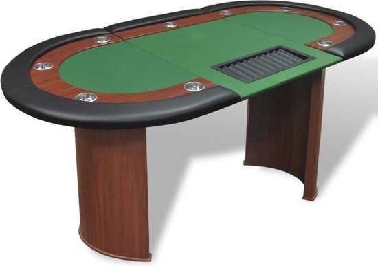 Professionele Pokertafel voor 10 personen (Incl speelkaarten) met dealervak  en... | bol.com