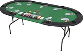Pokertafel voor 9 spelers (Incl speelkaarten en bewaardoos) Ovaal inklapbaar groen - Poker tafel