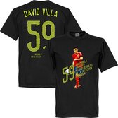 David Villa 59 Goals T-Shirt - Zwart - XS