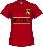 België Dames Team T-Shirt - Rood - XL