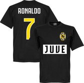 Juventus Ronaldo 7 Team T-Shirt - Zwart  - XS
