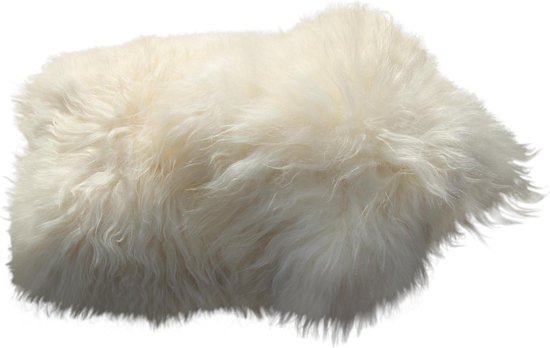 Coussin en peau de mouton Islandais blanc