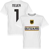 Duitsland Neuer 1 Team T-Shirt - Wit - XXXXL