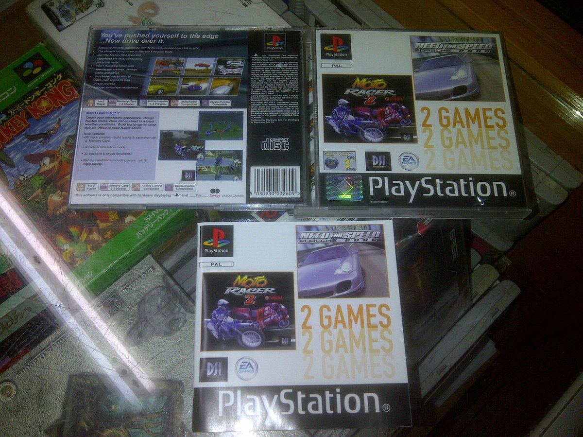 Need for Speed Porsche 2000/Moto Racer 2 Ps1 Twin Pack