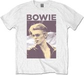 David Bowie - Smoking Heren T-shirt - S - Wit