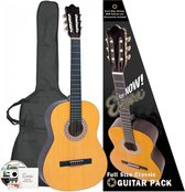 Klassieke gitaar met nylon snaren incl. | Gitaartas | Reserve snaren | Stemfluit | Zelfstudie DVD