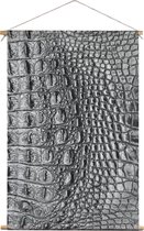 Krokodillenprint | Dieren | Textieldoek | Textielposter | Wanddecoratie | 40CM x 60CM” | Schilderij